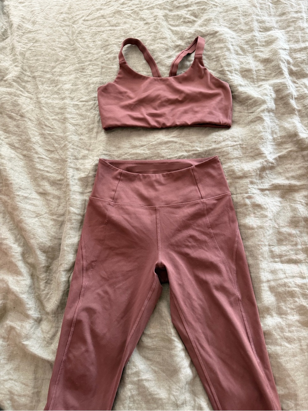 girlfriend collective High-Waisted Leggings and Matching Sports Bra sz M